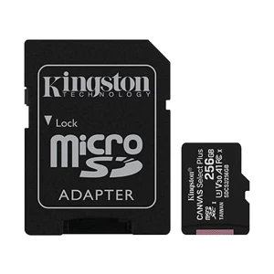 Kingston Canvas Select Plus 256GB MicroSD UHS-I U3 Class 10 A1 V30 Memory Card with Adapter #SDCS2/256GB