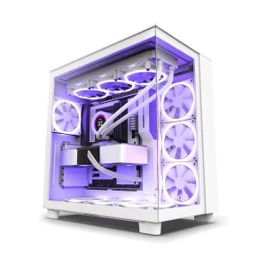 NZXT H9 Flow Mid Tower White ATX Gaming Desktop Case #CM-H91FW-01