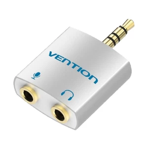 Vention BDBW0 4 Pole (TRRS) 3.5mm Male to Dual Female Silver Audio Converter