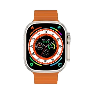 Wiwu SW01 Ultra Smartwatch Gold Case with Orange Sport Band