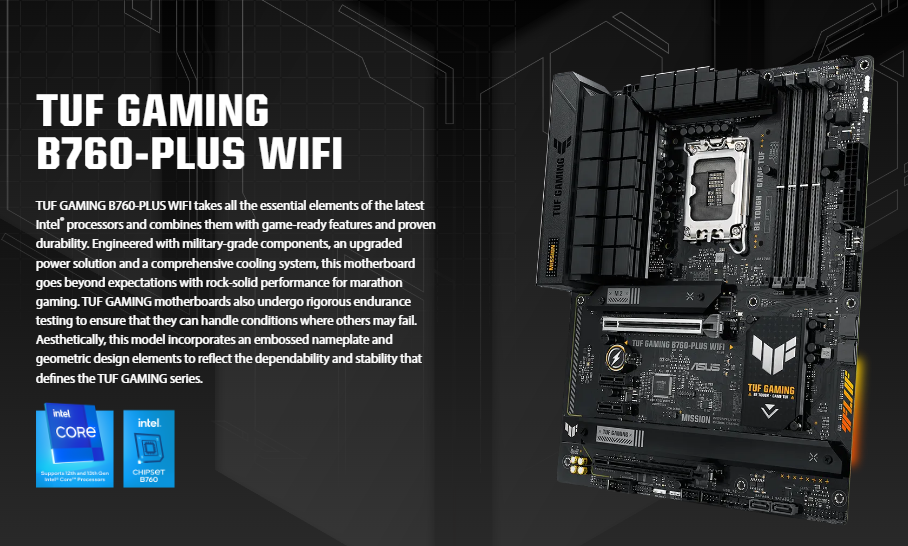 Asus TUF GAMING B760-PLUS (Wi-Fi 6) Intel Motherboard Price in BD