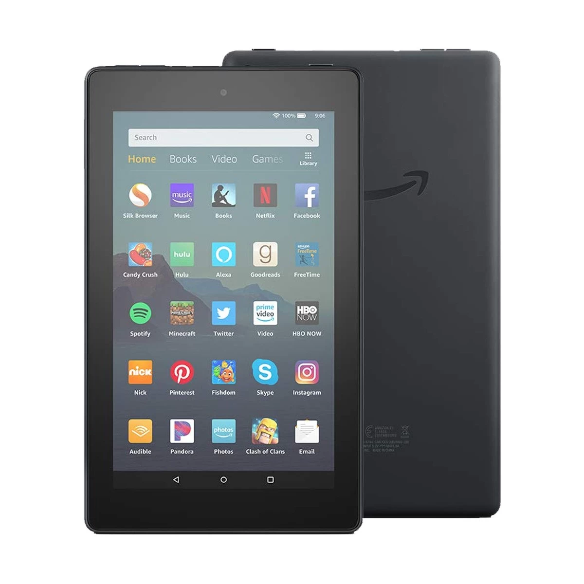 Amazon Fire 7 (9th Gen) (Quad Core 1.3 GHz, 1GB RAM, 16GB Storage, 7 Inch Display) Black Tablet with Alexa Apps