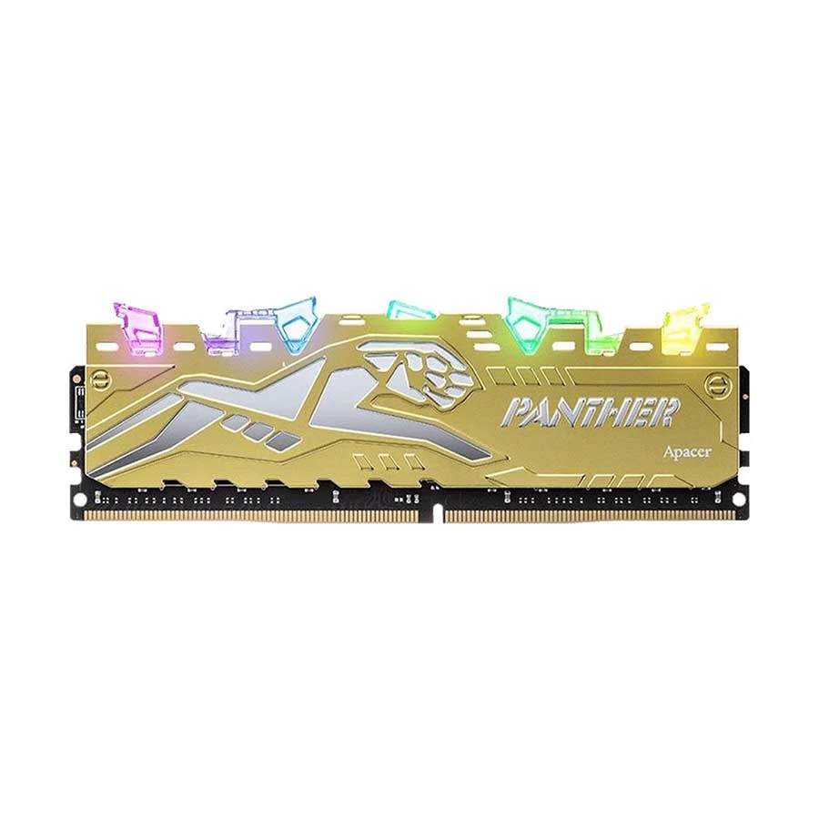 Apacer Panther Rage RGB 8GB DDR4 2666MHz Silver-Golden Gaming Desktop RAM #EK.08G2V.GQM
