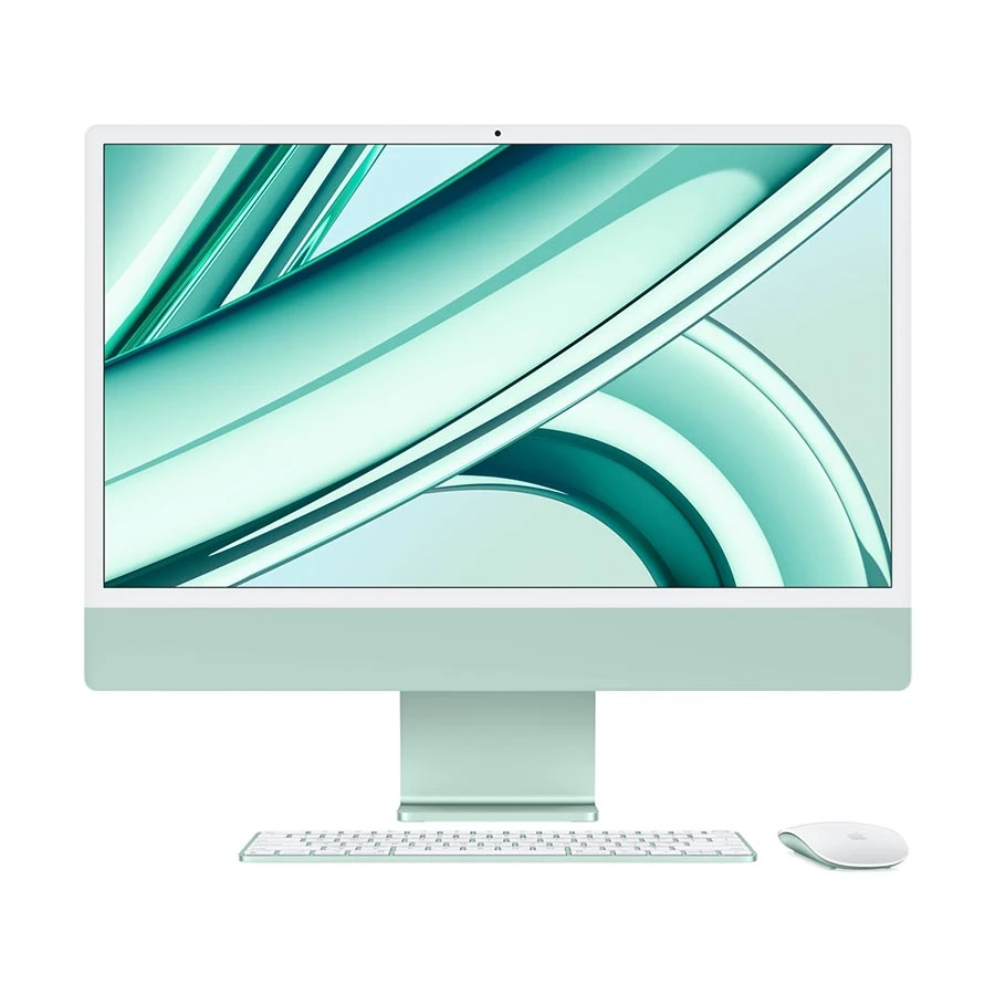 Apple iMac (Late 2023, 4 Port) Apple M3 Chip 8GB RAM, 256GB SSD 24 Inch 4.5K Retina Display Green All in One PC #MQRN3LL/A, MQRN3ZP/A