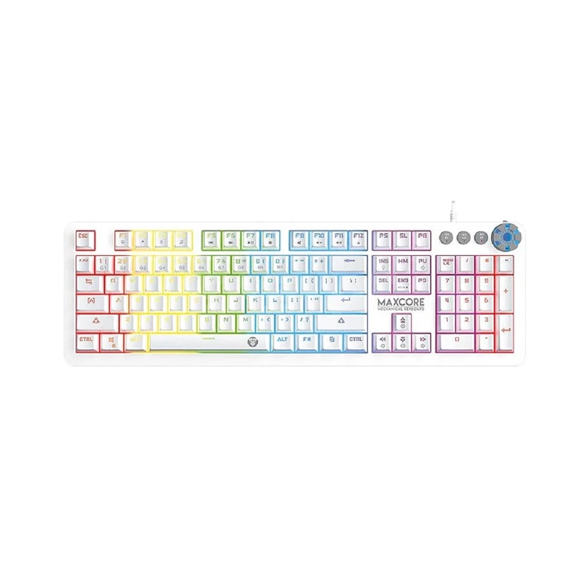 Fantech MK852 Maxcore Space White USB Wired LED Mechanical Gaming Keyboard