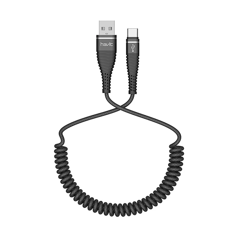 Havit USB Male to Type-C Male, 1.2 Meter, Black Charging & Data Cable #H683