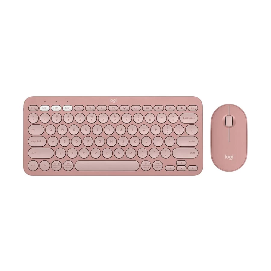 Logitech Pebble 2 Tonal Rose Bluetooth Keyboard & Mouse Combo #920-012189