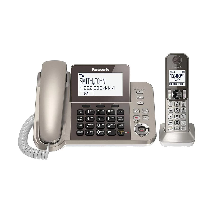 Panasonic KX-TGF350 Silver Corded & Cordless Phone with Answering System and 1 Handset