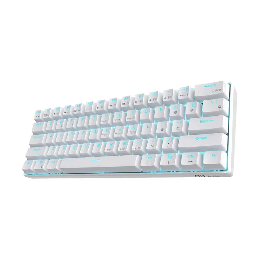 Royal Kludge RK61 Tri Mode RGB Hot Swap White Gaming Keyboard