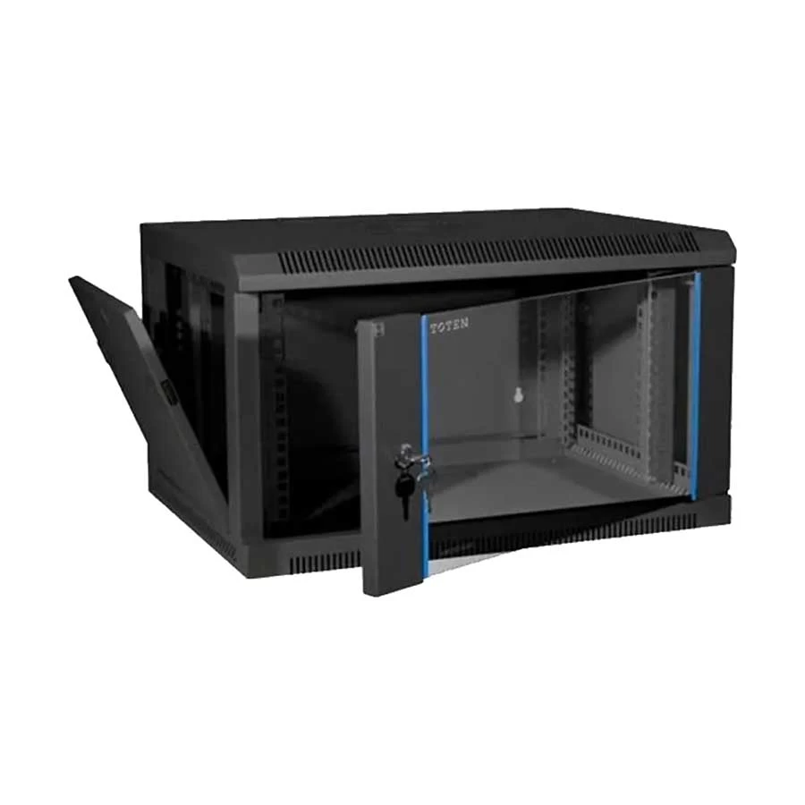 Toten 6U 600x600 W2 Wall mounted server cabinet and toughened glass front door