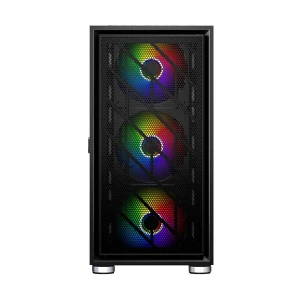 1st Player AR-7 Mesh Mid Tower Black (Tempered Glass) ATX Gaming Desktop Case