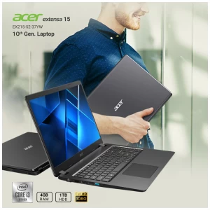 Acer Extensa 15 EX215-52-37YW  Intel Core i3 1005G1 15.6 Inch FHD Display Black Laptop