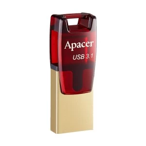 Apacer AH180 32GB USB 3.1 Type-C OTG Red RP Pen Drive #AP32GAH180R-1