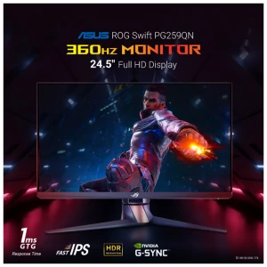 Asus ROG Swift PG259QN 24.5 Inch FHD IPS DP, HDMI, USB, Earphone jack Gaming Monitor #PG259QN