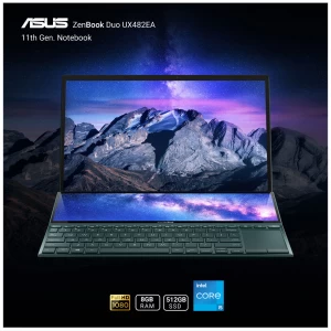 Asus ZenBook Duo UX482EA Intel Core i5 1135G7 14 Inch FHD Touch Display Celestial Blue Laptop #HY024T-UX482EA
