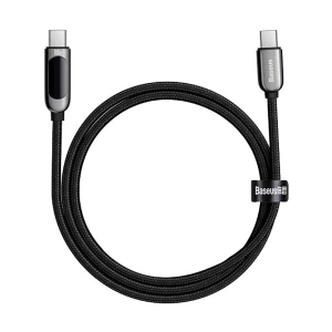 Baseus Display USB Type-C Male to Male, 1 Meter, Black Charging & Data Cable #CATSK-B01