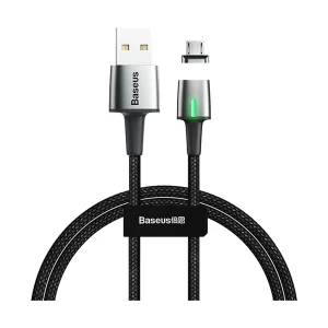 Baseus Zinc USB Male to Micro USB, 2 Meter, Black Magnetic Charging & Data Cable #CAMXC-I01