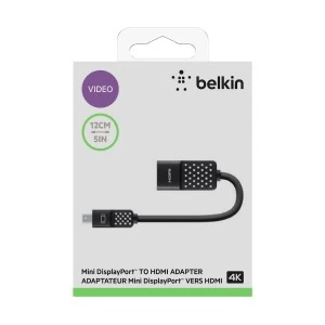 Belkin Mini DisplayPort Male to HDMI Female Black Converter # F2CD079BT