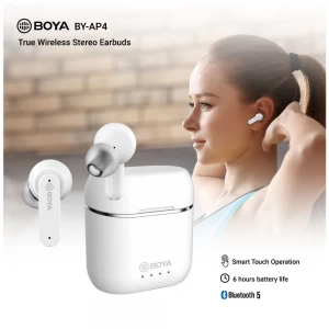 Boya BY-AP4 True Wireless White Stereo Earbuds