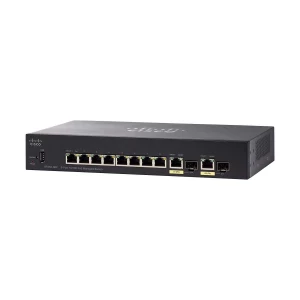 Cisco SF352-08P 10 Port (8-port 10/100 Ethernet, 2-port Gigabit copper/SFP combo) PoE Managed Switch