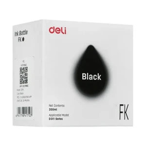 Deli 200 ml Black Ink Bottle for D311NW Printer #322FK