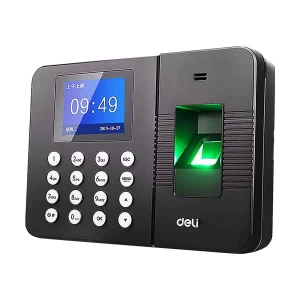 Deli E3960 Biometric Fingerprint Time Attendance Machine (Black)