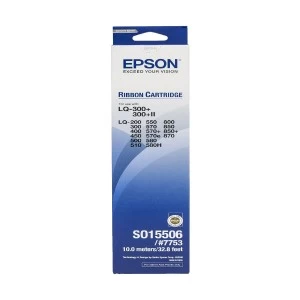 Epson 7753 Black Ribbon for LQ-300/300+/300+II/LQ-570+/580/870 Printer #C13S015506