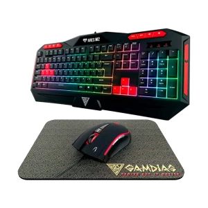 Gamdias ARES M2 Wired Black Gaming Keyboard, Mouse & Mouse Pad Combo