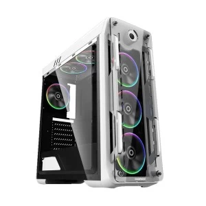 Gamemax Optical G-510-White (Acrylic Side Window) ATX Mid Tower White (RGB LED Fan) Gaming Casing