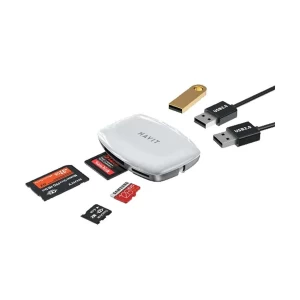 Havit H19 Tri USB 2.0 and Dual SD/TF/MS/M2 White Converter