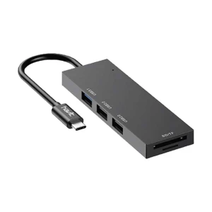 Havit USB Type-C Male to Tri USB, SD & TF Female Black Converter # HV-HB4002