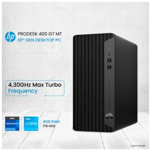 HP ProDesk 400 G7 MT 10th Gen Intel Core i3 10100 4GB RAM, 1TB HDD Mid Tower Brand PC #31P82PA