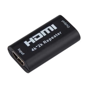 K2 HDMI Female to Female Black Repeater #1 in 1 out
