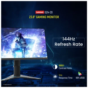 Lenovo G24-20 23.8 Inch FHD Dual HDMI DP Audio Out Gaming Monitor #66CFGAC1MY
