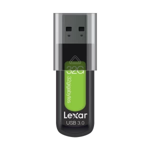 Lexar JumpDrive S57 32GB USB 3.0 Black-Green Pen Drive #LJDS57-32GABAP/LJDS57-32GABGN