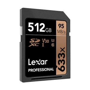 Lexar Professional 633x 512GB SDXC/SDHC Class 10 UHS-I (U3) V30 Memory Card #LSD512CBAP633