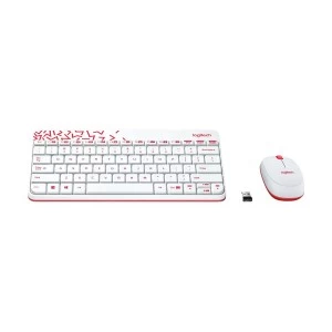 Logitech MK240 White Wireless White Keyboard & Mouse Combo