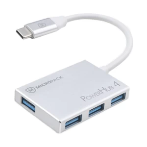 Micropack Type-C Male to Quad USB Female White HUB # MDC-4