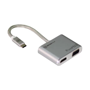 Micropack Type-C Male to USB, Type-C, HDMI & VGA Female Silver Converter # MDC-4V