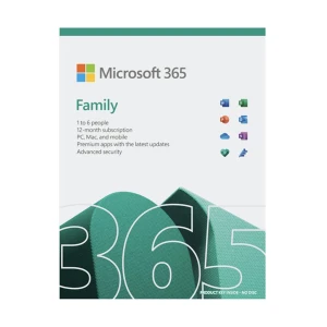 Microsoft 365 Family English APAC EM Subscription 6 Users 1 Year Medialess #6GQ-01896