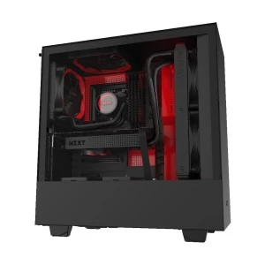 NZXT H510i Compact Mid Tower Black-Red Gaming Casing #CA-H510I-BR