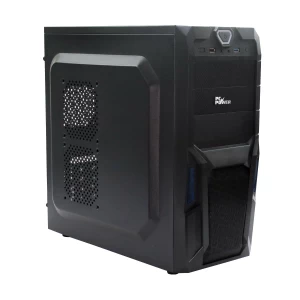 PC Power 180D Mid Tower Black ATX Desktop Case with PSU