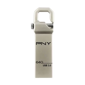 PNY Hook Attache 64GB USB 3.0 Silver Pen Drive (Metal Body)