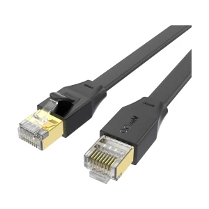 Qgeem Cat-6 2 Meter, Black Flat Network Cable # QG-OT0602 Patch Cord