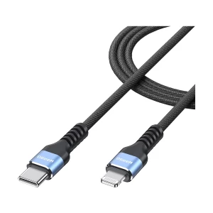 Qgeem USB Type-C Male to Lightning 1 Meter Black Charging & Data Cable # CC02-1