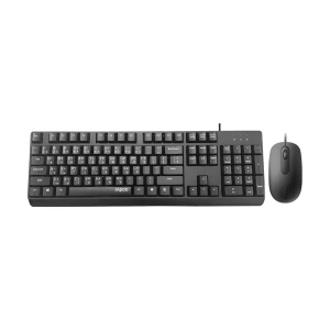 Rapoo X130 Pro Wired Black Keyboard & Mouse Combo with Bangla