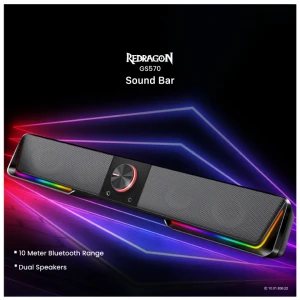 Redragon GS570 Darknets RGB Bluetooth Black Gaming Sound Bar with Dual Speakers