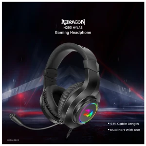 Redragon H260 HYLAS RGB Wired Black Gaming Headphone