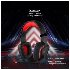 Redragon Muses2 H310-1 Wired Black Gaming Headphone