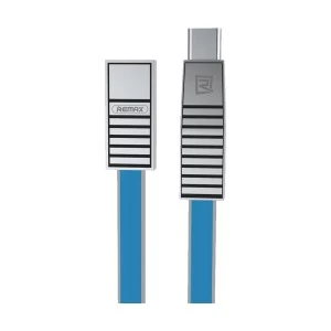 Remax USB Male to Micro USB Lightning & Type-C Blue 1 Meter Data Cable #RC-072th